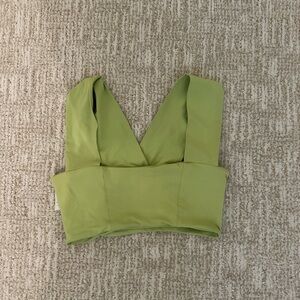 Green l*space parker swimsuit top